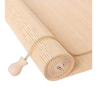 Natural Bamboo Blinds Customizable Bamboo Shades for Windows Handwoven UV Protection Roll Up Blind Sun Protection Bamboo Roman Blind for Indoor Outdoor Garden Pergola Privacy Curtain
