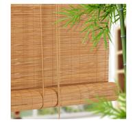 Natural Bamboo BlindsStylish Wooden Window Curtains Adjustable Retro Roman Shades for Indoor & Outdoor Use in Patios Gardens and Terraces