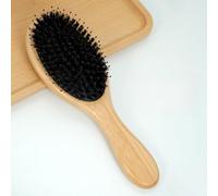 Natural Bamboo Comb Boar Bristle Hair Brush Portable Wooden Air Cushion Comb Scalp Detangler Haircomb Salon Styling Hair Tools(Wood5)