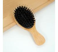 Natural Bamboo Comb Boar Bristle Hair Brush Portable Wooden Air Cushion Comb Scalp Detangler Haircomb Salon Styling Hair Tools(Wood1)