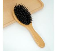 Natural Bamboo Comb Boar Bristle Hair Brush Portable Wooden Air Cushion Comb Scalp Detangler Haircomb Salon Styling Hair Tools(Wood3)