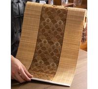 Natural Bamboo Embroidered Table Runner, Heat Resistant Dining Table Mat for Japanese Sle Home Kitchen, Perfect for Wooden Tea Tables - 30×250cm