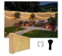 Natural Bamboo Fence 0.8-1.6m, Garden & Balcony, Outdoor Windbreak Roll for Terrace (Natural, 160x250cm) - Eco-Friendly Solut for Home Decor