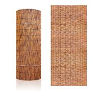 Natural Bamboo Fence Roll for Outdoor Privacy, Breathable Sun Protection, Height 130cm, Ideal for Gardens, Patios, and Balconies - Eco-Friendly Garden Screen