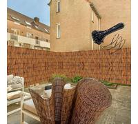 Natural Bamboo Fence Rolls GardenDecorativeFence for Outdoor Use Patio Gallery Restaurant Hotel 1.6m x 8m (5.2ft x 26.2ft)