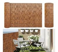 Natural Bamboo Fence s - 2ft to 6ft Height, 5.5 x 16.4ft Garden Fencing for Outdoor Balcony, Patio, Backyard Décor & Protection, Eco-Friendly Privacy Solution