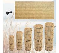 Natural Bamboo Fencing 4FT x 16.4FT - Outdoor Garden & Patio Balcony Fence for Backyard Eco-Friendly Bamboo Screen (H1.53xL16m/H5xL52.4ft)