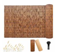 Natural Bamboo Fencing 6ft High - Easy-Cut Outdoor for Backyard, Patio & Garden - Durable Brown Bamboo Fence, W3.5 x H23ft, Ideal for Balcony & Landscaping