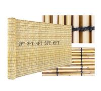 Natural Bamboo Fencing Roll - 4.3x13ft, Decorative Garden Fence for Outdoor Sun Blocking & Privacy Divider, and Eco-Friendly Solution