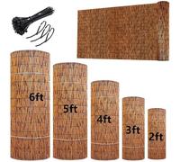 Natural Bamboo Fencing Roll - 6FT x 16.4FT for Garden & Balcony - Eco-Friendly Backyard Fence, Available in 2FT, 3FT, 4FT, 5FT Heights, & Easy to Inll