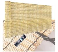 Natural Bamboo Fencing Roll Decorative Garden Divider Customizable Size Easy Shape Adaptation (70x700cm / 2.3x23ft) Ideal for Outdoor Spaces
