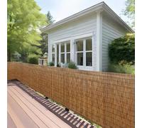 Natural Bamboo Fencing Rolls for Outdoor Privacy Brown Bamboo Fence Screen 1-6ft High x 25ft Long Ideal for Patios Gardens and Backyard Enclosures