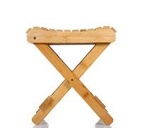 Natural Bamboo Folding Chair Portable Bamboo Stool Eco Friendly Bath Chair Lightweight Outdoor Furniture 1 Piece for Home & Garden