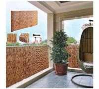 Natural Bamboo Garden Barrier - EcoFriendly Outdoor Privacy Screen for Balcony Patio & Yard - Height Adjustable 0.6 to 1.8m (0.6 x 5m) - Stylish Outdoor Decor