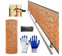 Natural Bamboo Panel - Cuttable Outdoor Fencing Roll Decorative Garden Barrier for Balcony Backyard Patio and Porch (H 3 x L 30 FT) - Eco-Friendly Divider.