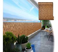 Natural Bamboo Privacy Fence, Handwoven Screen for Patio, Breathable Outdoor Barrier, Easy to Install, 90x1000cm (3.0x32.8FT) Garden Privacy Solution