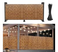 Natural Bamboo Privacy Fence Roll - Decorative Outdoor Garden Fencing for Balcony Patio Backyard Screen - 3.5ft x 13ft (107cm x 400cm)