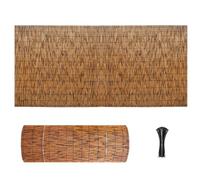Natural Bamboo Privacy Fence Sn -Balcony& Yard - 3/4/6/8 Feet High Bamboo Roll for Garden Privacy & Wind Protect Panels (6' x 40')