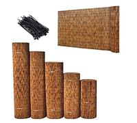 Natural Bamboo Roll Fence Privacy Garden Screen Outdoor Shade Fencing 1.6 4.2ft Height 110x300cm Size Ideal for Patios Villas and Gardens.