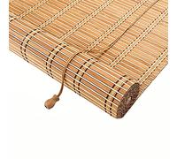Natural Bamboo Roller Blind,Gazebo Patio Bamboo Curtains Roller Shades with Hooks,Venetian for Windows,for Floor To Ceiling Windows/Restaurant/Corridor/Temple,Customized (50x150cm/20x59in)