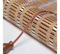 Natural Bamboo Roller Blind Window Privacy and Light Filtering For Kitchen