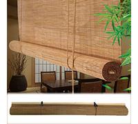 Natural Bamboo Roller Blinds,50cm 60cm 70cm 80cm 90cm 100cm 120cm 140cm Wide Light Filtering Roll Up Shades,Retro Decorative Roman Blinds,Bamboo Curtains for Windows Doors,W×H-75x130cm/29.5x51in