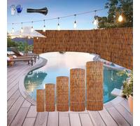 Natural Bamboo Screening Fencing Panels - 50cm to 120cm High, Thick Wind Protection Garden Fencing - Durable Outdoor (80x550cm)