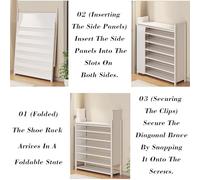 Natural Bamboo Shoe Rack, 5-Tier Space-Saving nizer for 16 Pairs of Shoes, Independent Design, Perfect for Small Spaces (70x25x90cm)