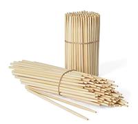 Natural Bamboo Skewers 6 Inch, Kids Friendly/True Semi Pointed, For Fruit Kabobs Kebab Swizzle Appetizer Chocolate Fountain Fondue BBQ, Wooden Sticks For Cake Pop, Lollipop, Size Choices 4.3”,8”,10”