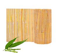 Natural Bamboo Slat Fence - Decorative Garden Screening Roll for Outdoor Use - Handcrafted Privacy Panel for Fence, Patio, Balcony, Wall Covering & Wind Protection - Eco-Friendly & Durable (1.8m x 4m)