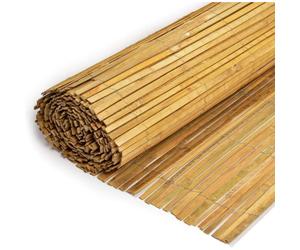 (Natural Bamboo Slat Fence Garden Screening Panel 1.2m x 4m ) Natural Bamboo Slat Fence Garden Screening Panel