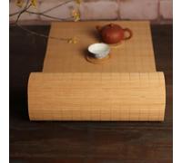 Natural Bamboo Sticks Tablemat Kung Fu Tea Set Slat Mat Placemat, Handmade Tea Table Runner Rug For Home Décor
