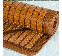Natural Bamboo Summer Sleeping Mat Foldable Double Sided Bamboo Mat for Bed Foldable Cooling Mat Home Quick Cooling Textile Rattan Mat Mattress Topper Twin Queen Cool Mat for Living Bedroom Floor