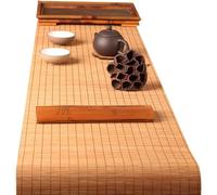 Natural Bamboo Tea Tray Handmade Kung Fu Tea Set Mat 30x90 cm Rustic Table Runner for Home Decor Perfect for Tea Ceremony and Dining Table Setting 1766698
