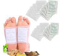 Natural Bamboo Vinegar Ginger Powder Foot Pads 100% Natural Foot Detox Pads to Remove Toxins, Deep Cleansing Foot 30 Patches