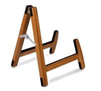 Natural Bamboo Wood Guitar Stand,A-Frame Folding String Instrument Holder with Soft Rubber Covering,Adjustable Musical Instrument Stand for Acoustic Guitar Violin Banjo Cello