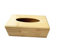 Natural Bamboo Wooden Tissue Dispenser Box Rectangle Tissue Holder Standard Tissue Box Cover - Large Wipe Dispenser Wet Wipe Case Baby Wipe Holder - Napkin Holder for Table