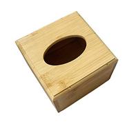 Natural Bamboo Wooden Tissue Dispenser Box Square Tissue Holder Cube Small Tissue Box Cover Napkin Holder for Table Home Office Hotel