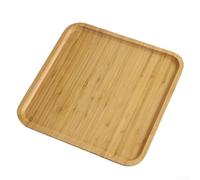 Natural-Bamboo Wooden Tray, Serving Tray, Square Serving Platter, Wooden Serving Tray, Breakfast Dinner Food Trays, Food Tableware Tray For Coffee Snack(30x30x1.5cm)