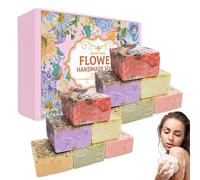 Natural Bar Soap Set, 6pcs Moisturizing Flower Soap Bar Gift Set For Body Face Christmas Hand Birthday Mother's Day Thanksgiving