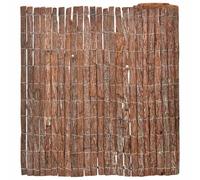 Natural Bark Fence Panels, 100x600 cm Rustic Outdoor Fencing for Yard, Weather-Resistant Garden Lattice Screen, Easy Roll-Up Privacy Solution