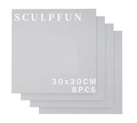 Natural Basswood Sheets 30x30cm x 3mm Paint-Free Anti-Pollution Wood Board for Laser Engraving Machine, Reverse Engraving, UV Print, Wood Burning DIY Crafts, Model Making, Sign, Gift (8, White)