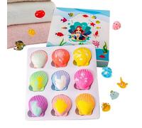 Natural Bath Ball with Toy Inside, Scented Bubble Fun Personal Care,6.5 * 5.1 * 6.1cm, 9-Piece Salt Shower Ball, Fizzy Bath Bomb for Kids Boys Girls Bathroom Birthday