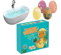 Natural Bath Balls 4 Piece Egg Shape Soak Tablets with Long-Lasting Scent
