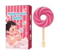 Natural Bath Bombs, Cute Lollipop Shape Bath Salt with Fragrance, Handmade Bubble Bath Bombs for and Girls