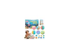 Natural Bath Bombs for Kids with Mega Bubbles & Surprise Inside,6PC Kid Bath Bombs Gift Set with Surprise Ocean Toys Inside,Natural Colorful Bubble Fizzies,Bubble Easter Basket Stuffers BirthdayGift