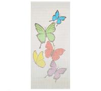 Natural Beaded Bamboo Patterned Fly Insect Screen Door Curtain