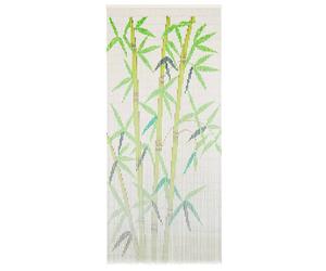 Natural Beaded Bamboo Patterned Fly Insect Screen Door Curtain