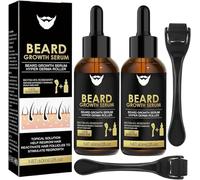 Natural Beard Oil, Beard Growth Kit with Beard Roller, Beard Growth Serum, Beard Oil, Beard Micro Needle, Stimulates Mustache and Growth