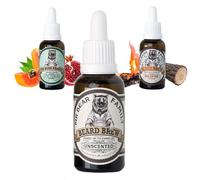 Natural Beard Oil for Men - Scented Beard Moisturiser Oil Contains Hydrating Jojoba + Argan Oils - Nourishing Mens Beards Softener for Healthier Hair Growth (Unscented, 30ml)